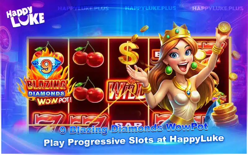 HappyLuke Casino - Try 9 Blazing Diamonds WowPot