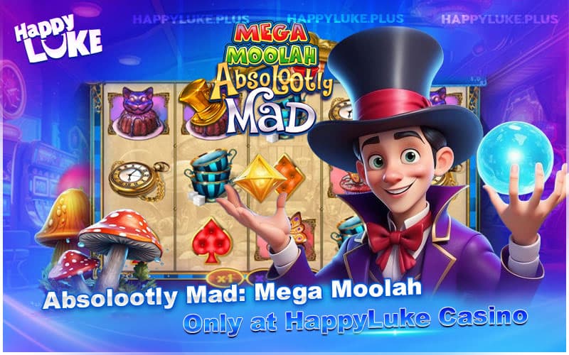 Absolootly Mad: Mega Moolah Slot at HappyLuke